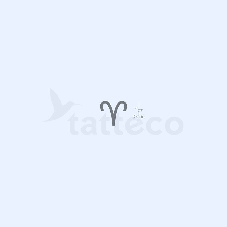 Tatuaje semipermanente del símbolo del zodiaco Aries (juego de 2)