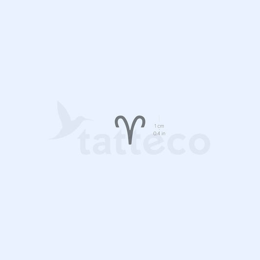 Tatuaje semipermanente del símbolo del zodiaco Aries (juego de 2)