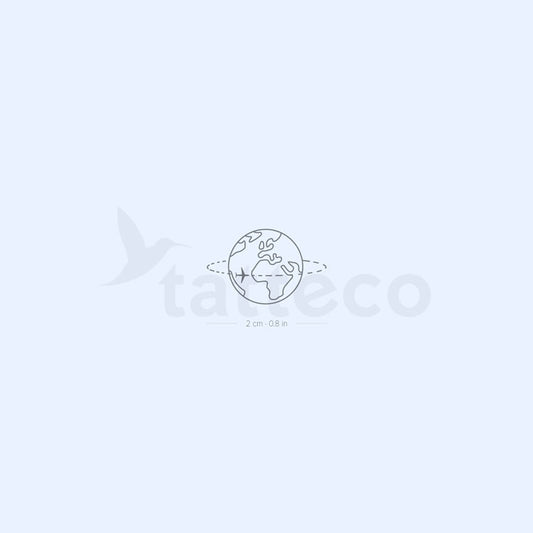 World Travel Semi-Permanent Tattoo - Set of 2