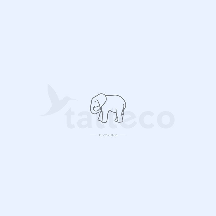 Elephant Semi-Permanent Tattoo - Set of 2