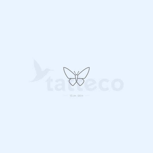 Tatuaje semipermanente de mariposa minimalista