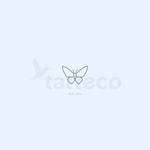Minimalist Butterfly Semi-Permanent Tattoo