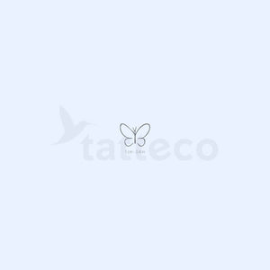 Minimal Butterfly Semi-Permanent Tattoo - Set of 2
