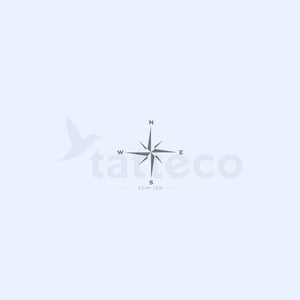 Compass Rose 2-Week Temporary Tattoo - Set of 2