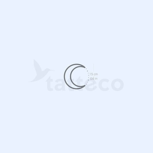 Tatuaje semipermanente de luna y puntos - Juego de 2