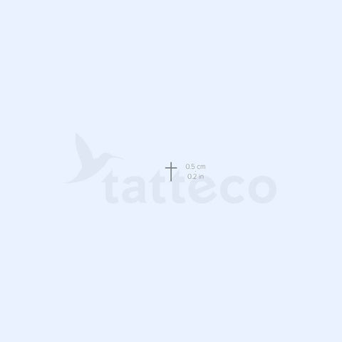 Tiny Minimalist Cross 2-Week Temporary Tattoo - Set of 2