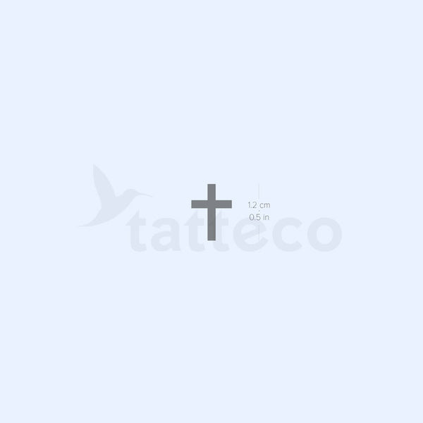 Small Bold Cross Semi-Permanent Tattoo - Set of 2