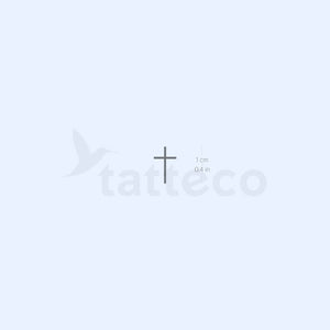 Little Minimalist Cross 2-Week Temporary Tattoo - Set of 2