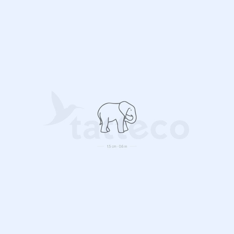 Baby Elephant Semi-Permanent Tattoo - Set of 2