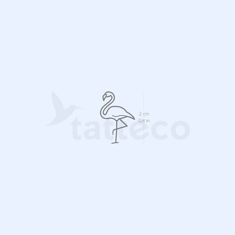 Flamingo Semi-Permanent Tattoo - Set of 2
