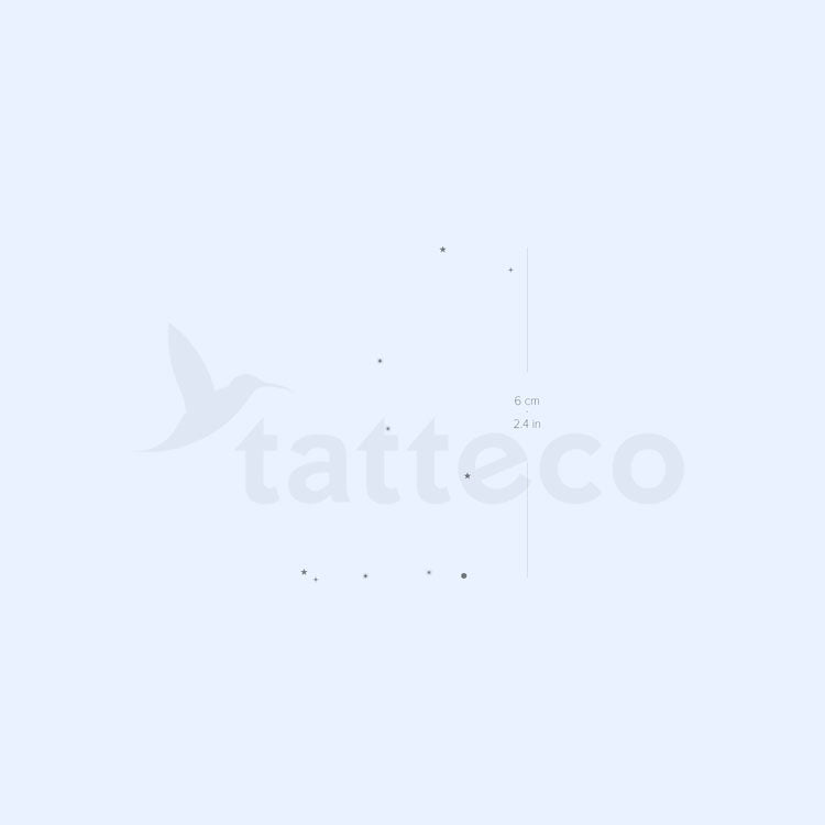 Minimalist Gemini Constellation Semi-Permanent Tattoo - Set of 2