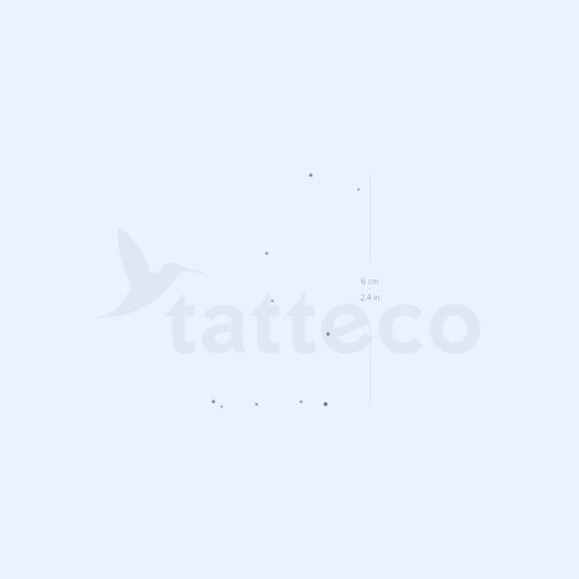 Tatuaje semipermanente minimalista de la constelación de Géminis (juego de 2)