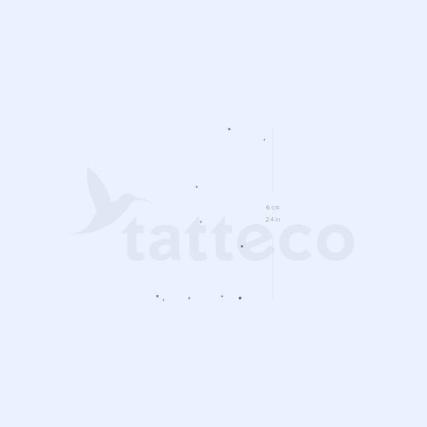 Minimalist Gemini Constellation Semi-Permanent Tattoo - Set of 2