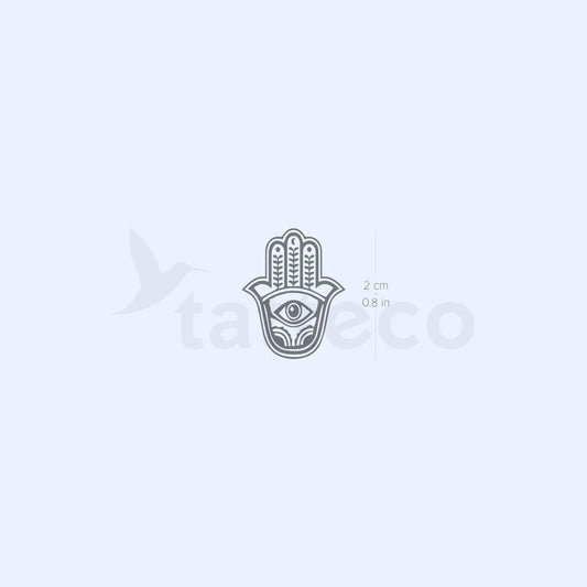 Tatuaje semipermanente de Hamsa pequeño - Juego de 2