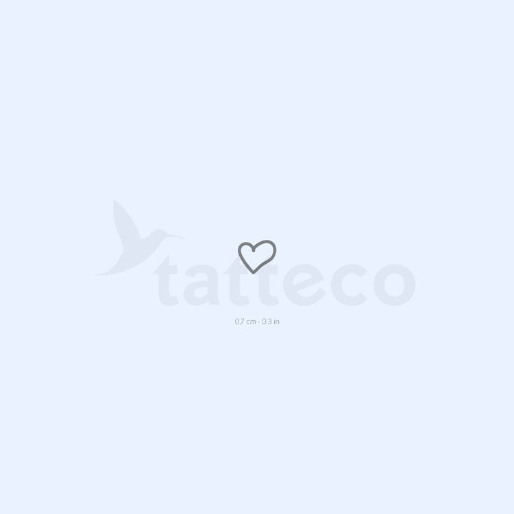 Tiny Hand-Drawn Heart Semi-Permanent Tattoo - Set of 2