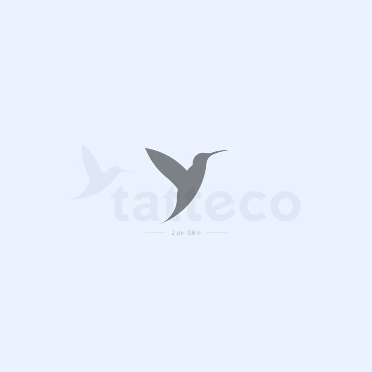 Tatuaje semipermanente Tatteco Colibrí (izquierda) - Juego de 2