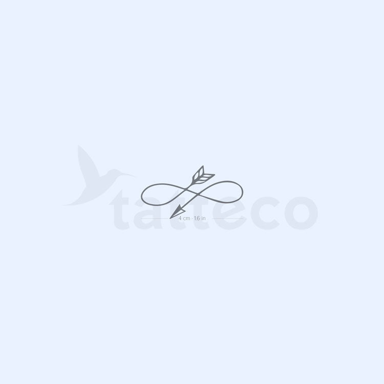 Infinity Arrow Semi-Permanent Tattoo - Set of 2