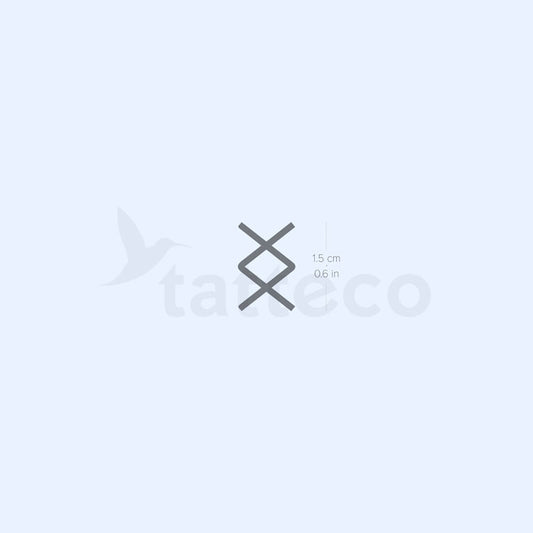 Tatuaje semipermanente minimalista de Ingwaz (juego de 2)