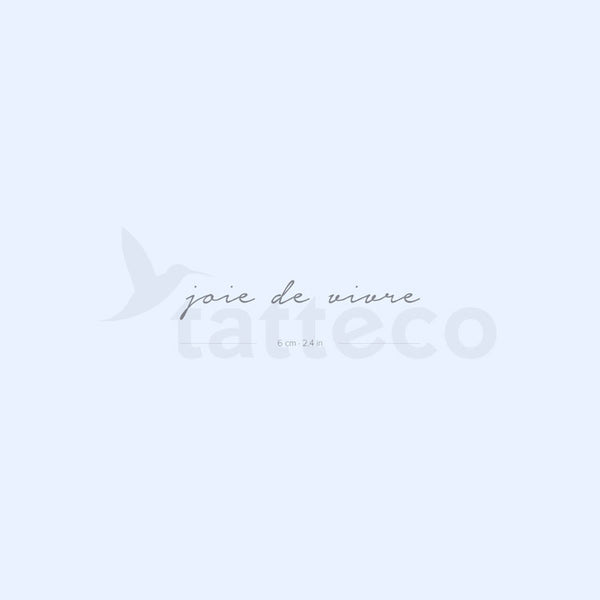Joie De Vivre Semi-Permanent Tattoo - Set of 2