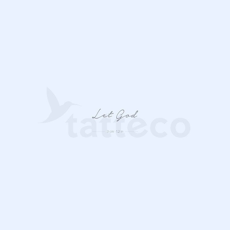 Let God Semi-Permanent Tattoo - Set of 2