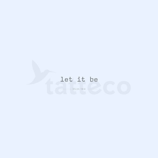 Tatuaje semipermanente "Máquina de escribir Let It Be" (juego de 2)