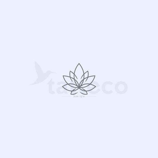 Tatuaje semipermanente de flor de loto (juego de 2)