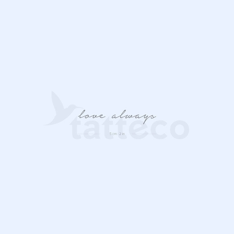 Tatuaje semipermanente "Love Always" - Juego de 2