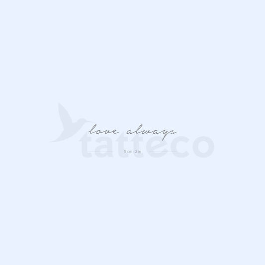 Tatuaje semipermanente "Love Always" - Juego de 2
