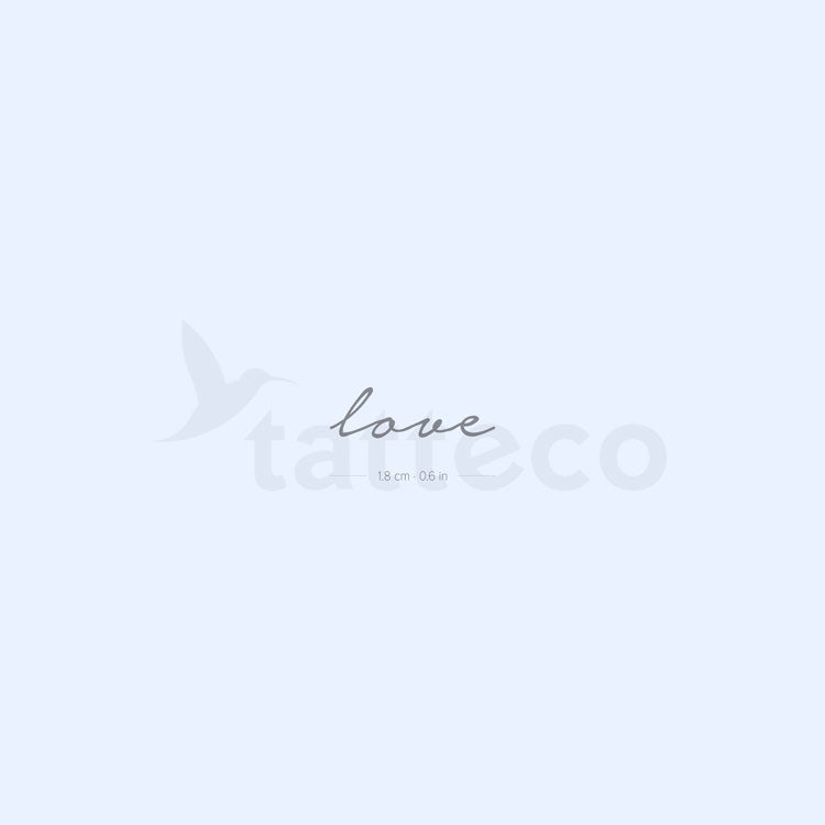 Love Semi-Permanent Tattoo - Set of 2