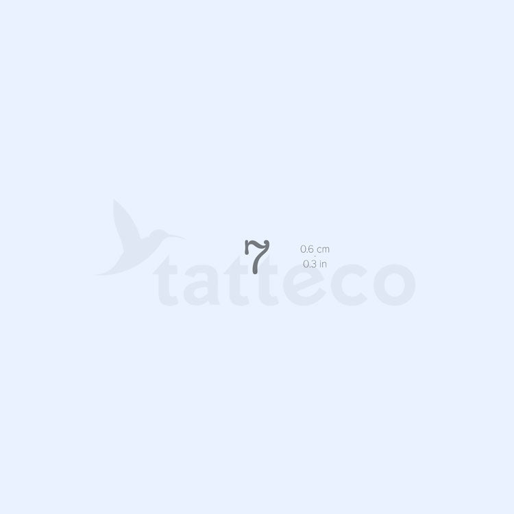Tatuaje semipermanente número 7 - Juego de 2