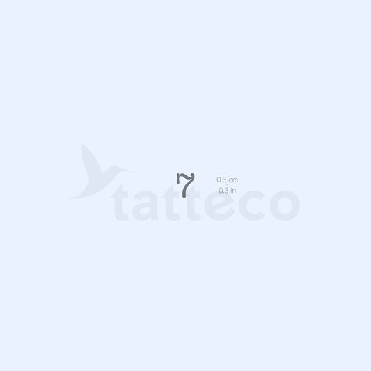 Number 7 Semi-Permanent Tattoo - Set of 2
