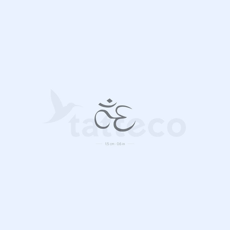 Fine Line Om Semi-Permanent Tattoo - Set of 2