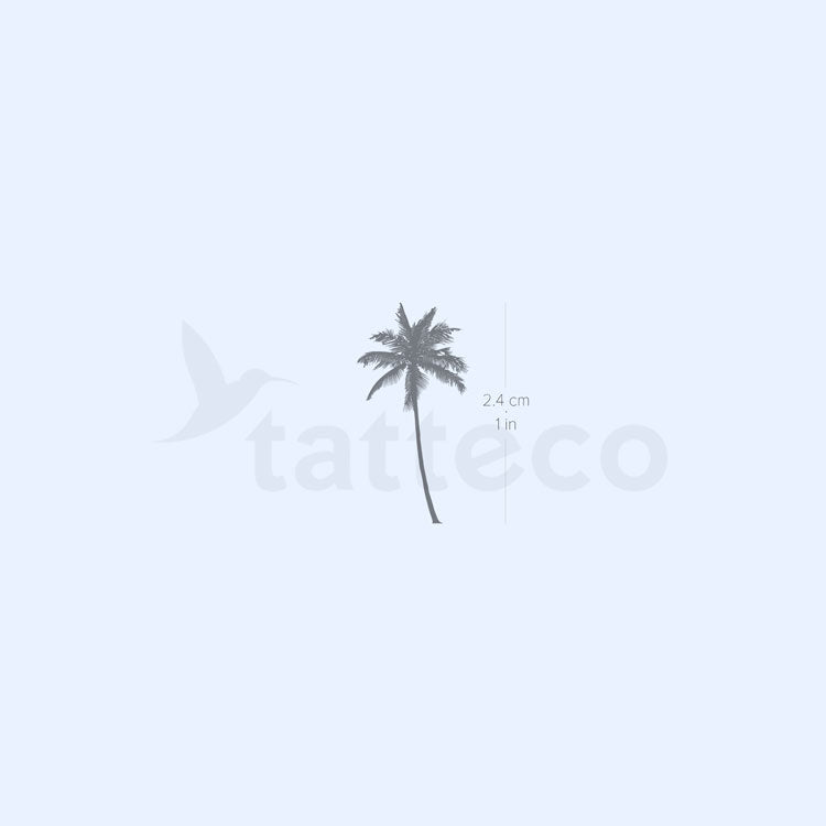 Small Palm Tree Semi-Permanent Tattoo - Set of 2