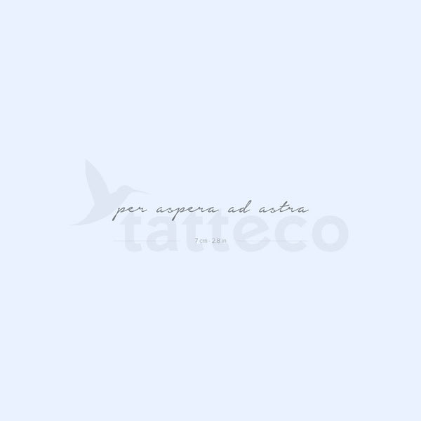 Per Aspera Ad Astra Semi-Permanent Tattoo - Set of 2