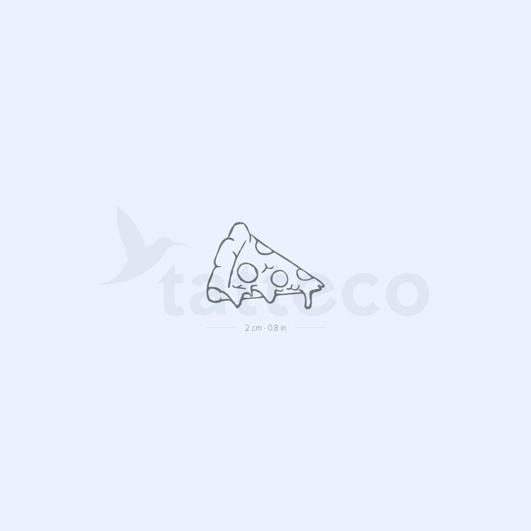 Pizza Slice Semi-Permanent Tattoo - Set of 2