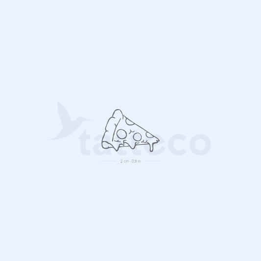 Tatuaje semipermanente de rebanada de pizza (juego de 2)