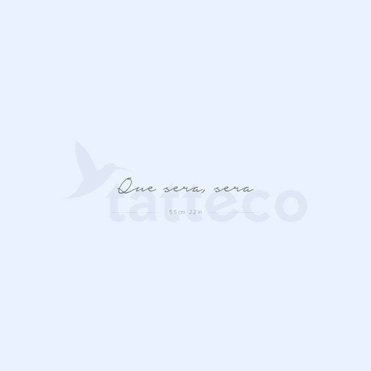 Tatuaje semipermanente Que Sera Sera - Juego de 2
