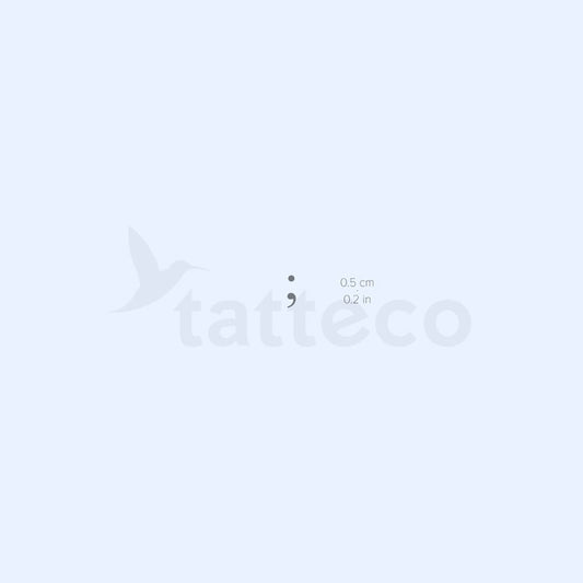 Tiny Semicolon Semi-Permanent Tattoo - Set of 2