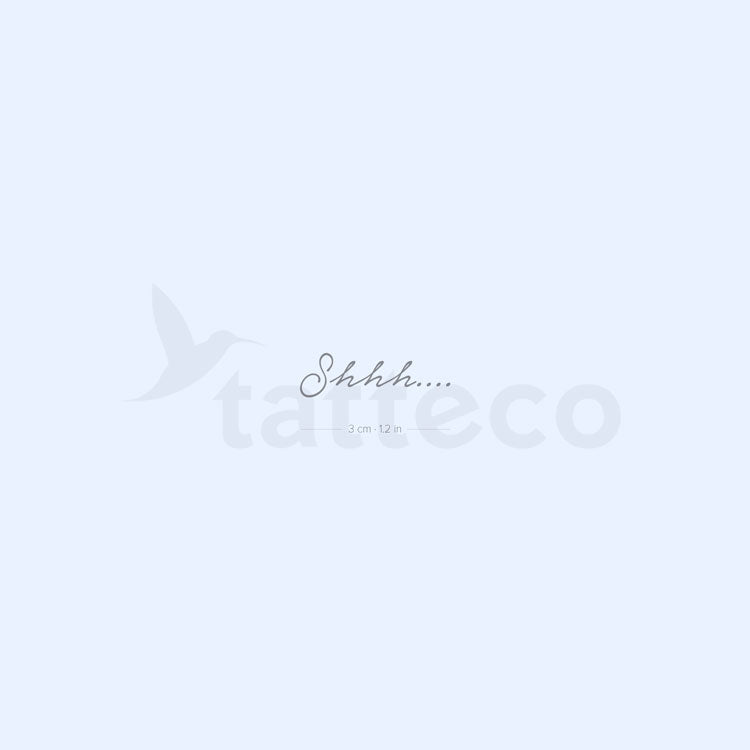 Shhh.... Semi-Permanent Tattoo - Set of 2