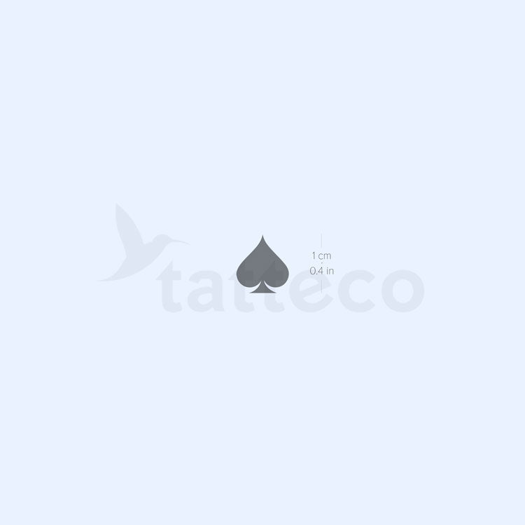 Tatuaje semipermanente del palo de picas (juego de 2)