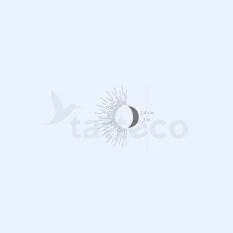 Sun And Moon Semi-Permanent Tattoo - Set of 2