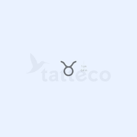 Taurus Zodiac Symbol Semi-Permanent Tattoo - Set of 2