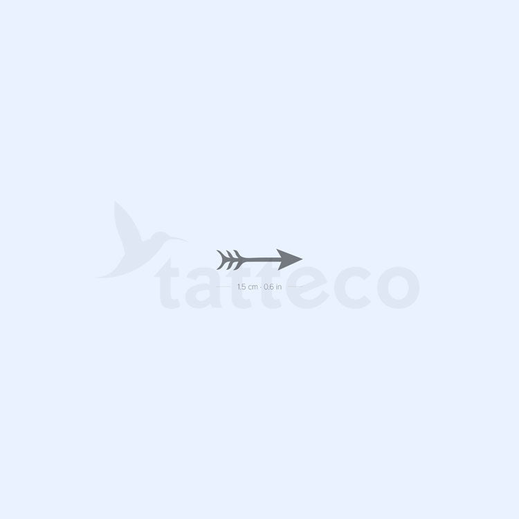 Tatuaje semipermanente de flecha pequeña (juego de 2)