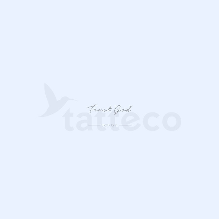 Trust God Semi-Permanent Tattoo - Set of 2
