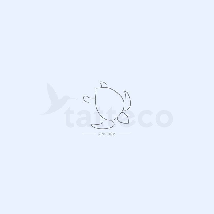 Minimalist Turtle Semi-Permanent Tattoo - Set of 2