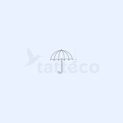 Umbrella Semi-Permanent Tattoo - Set of 2