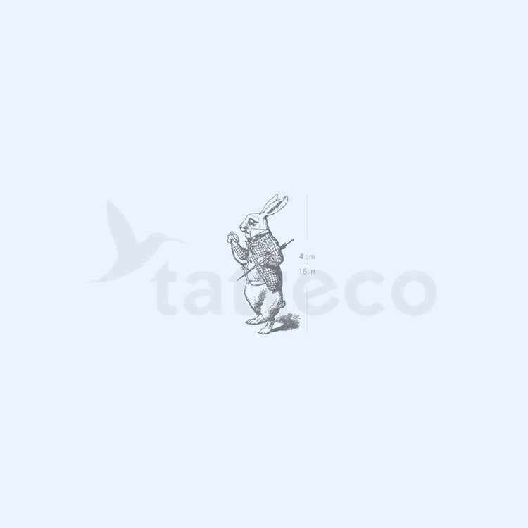 White Rabbit Semi-Permanent Tattoo - Set of 2
