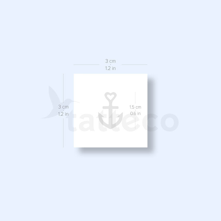 Love Anchor Semi-Permanent Tattoo - Set of 2