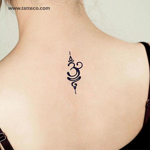 Sanskrit Symbol for Breathe Semi-Permanent Tattoo - Set of 2