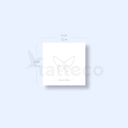 Tatuaje semipermanente de mariposa minimalista